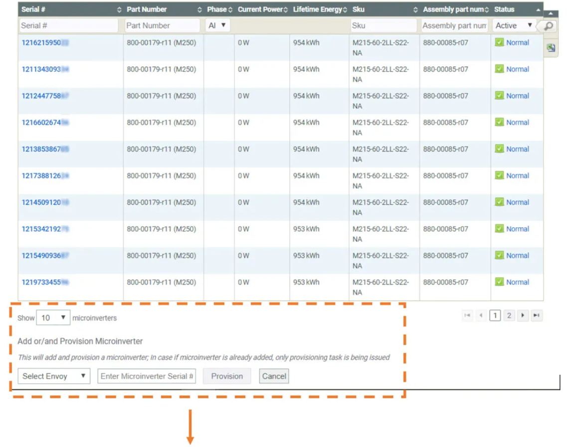Manual Provisioning of Microinverters using Enlighten Manager
