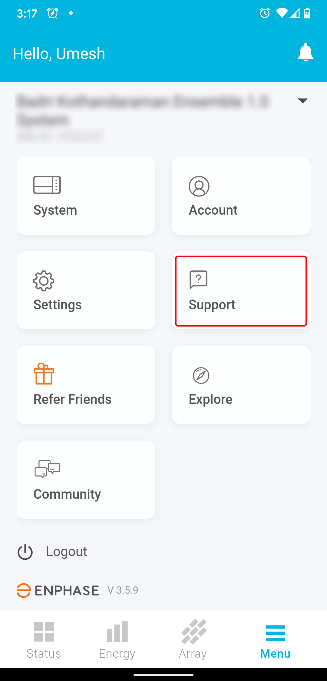 How to find my installer/maintainer contact details for my Enphase