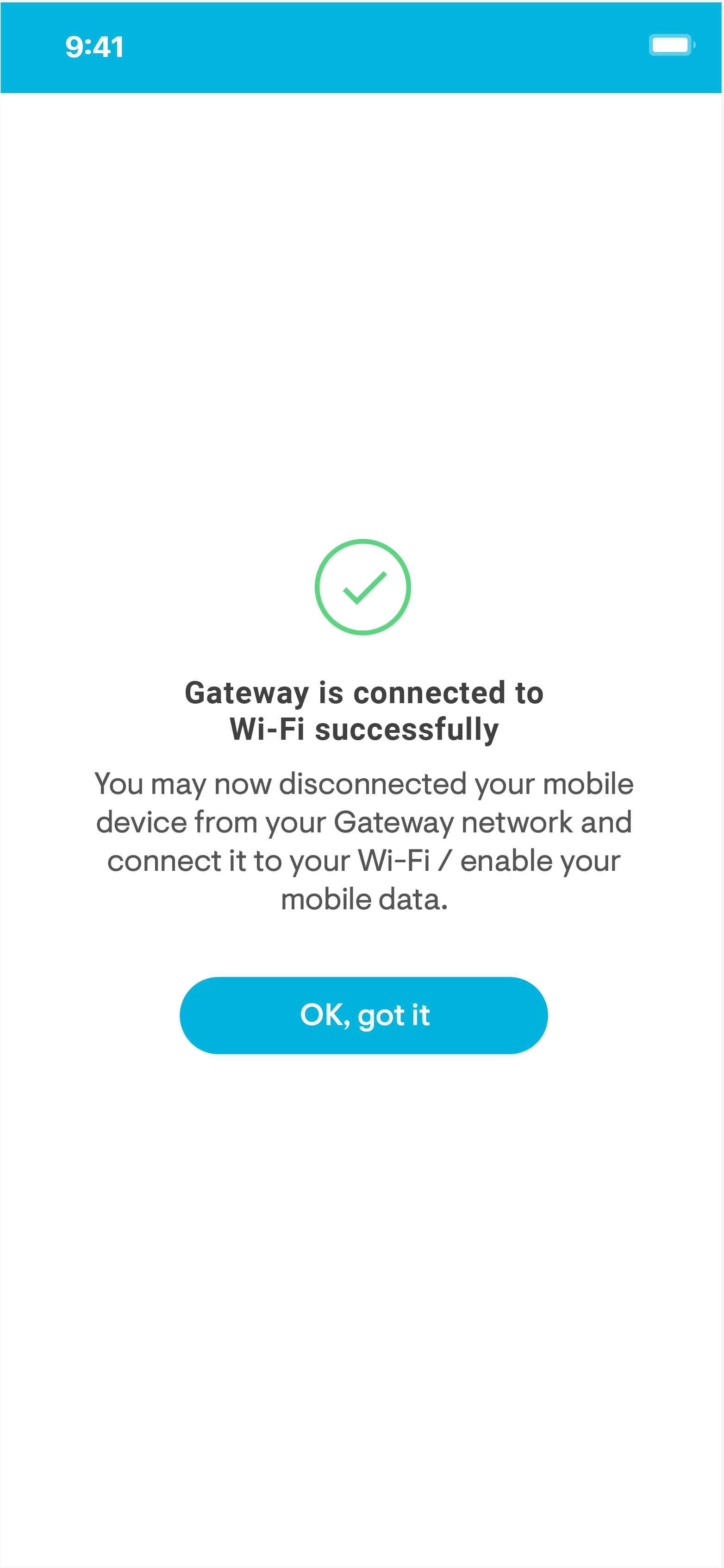 Reconnexion de votre passerelle EnvoyS ou IQ en utilisant l’application