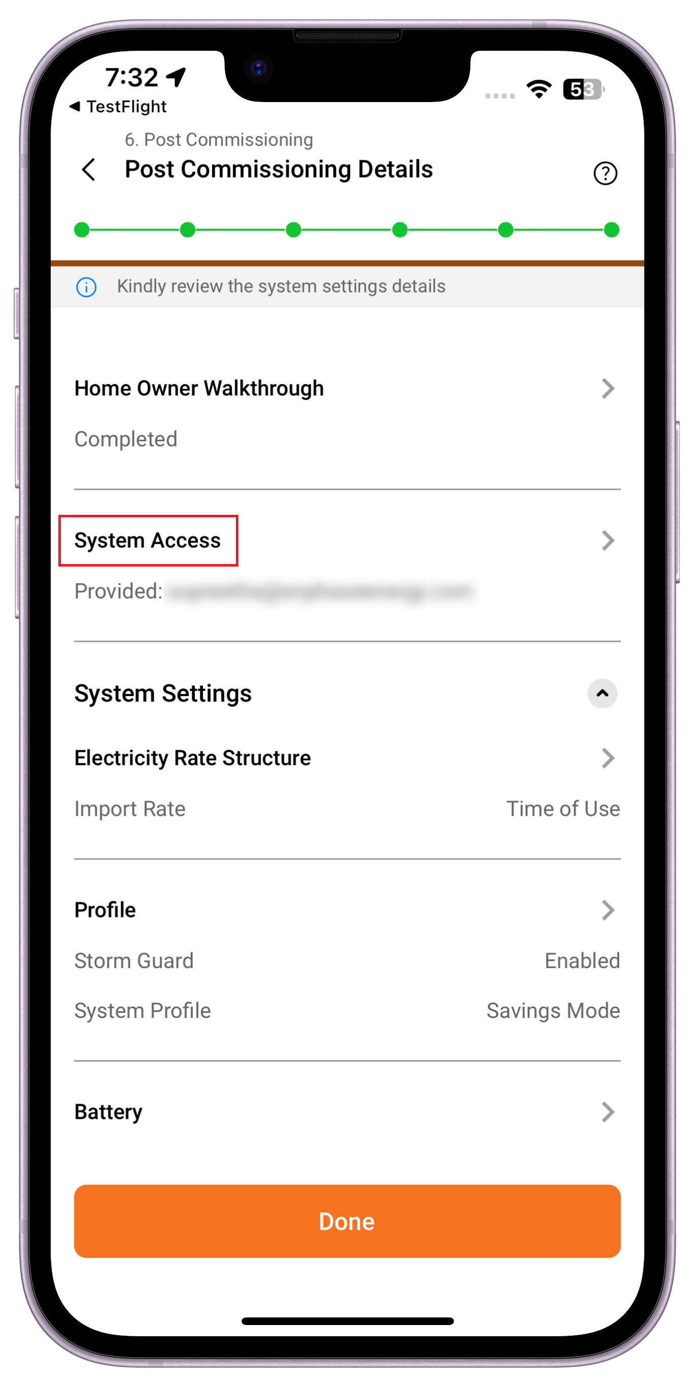 Sending system access to homeowners using the Enphase Installer App ...