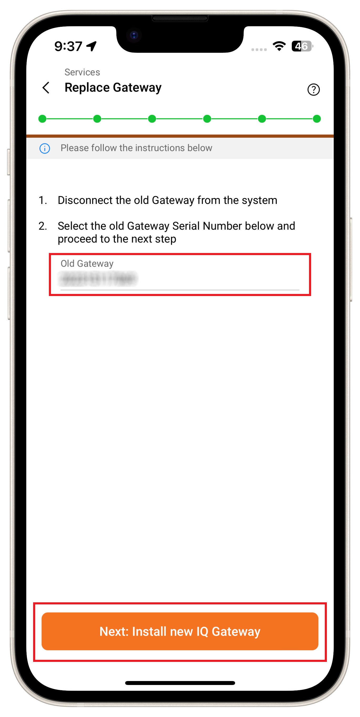 Configuring a replacement IQ Gateway using the Enphase Installer App ...