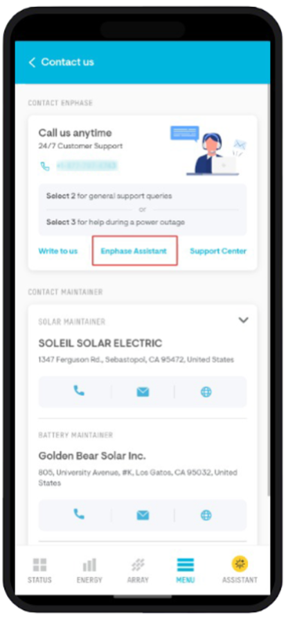 Commencez à utiliser Enphase Assistant dans l'Enphase App - Support ...