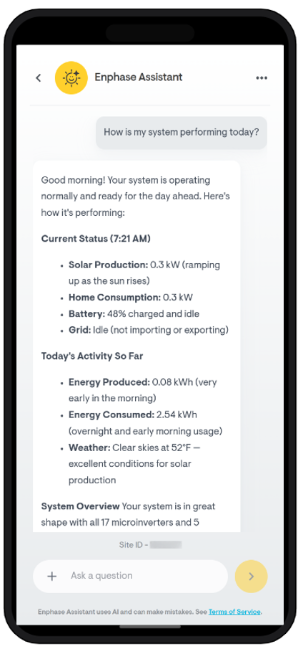 Erste Schritte mit dem Enphase Assistant in der Enphase App - Support ...